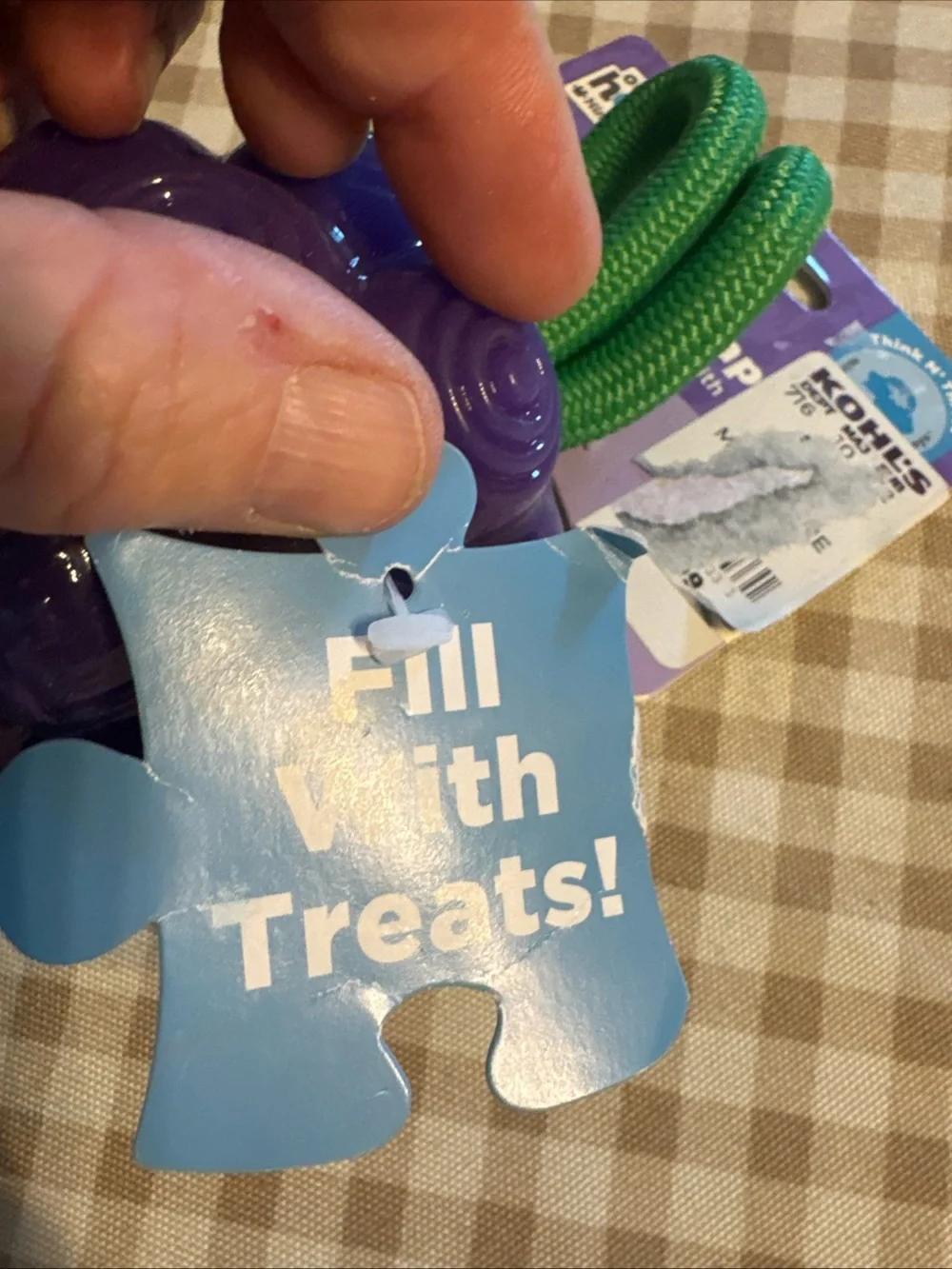 Outward Hound Purple Grape 2-in-1 Dental Dog Toy with Green Rope